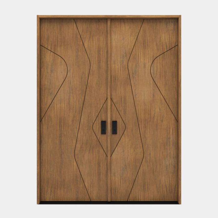 Veyra SOLID Flush Panel Contemporary Modern Double Door