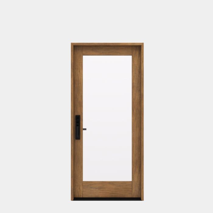G101 | 96"  | Mahogany Wood Full Lite 1-3/4" Exterior Single Door - DIY RTA Kit