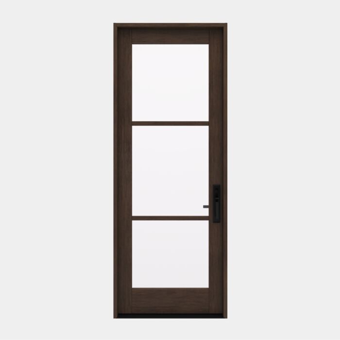 G103 | 96"  | Mahogany Wood SDL Full Lite,3 Lite 1-3/4" Exterior Single Door - DIY RTA Kit