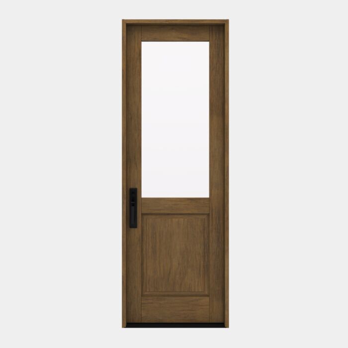 G5001 | 96"  | Mahogany Wood 1/2 Lite 1-3/4" Exterior Single Door - DIY RTA Kit
