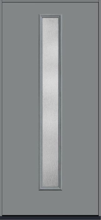 80 Rainglass Modern Pulse Linea Centered Smooth Fiberglass Single Door , WBD Impact