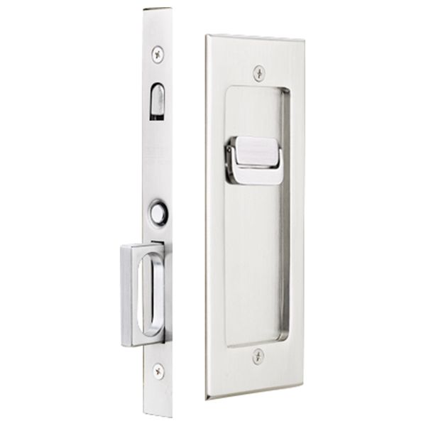 Modern Rectangular Privacy Pocket Door Mortise Lock