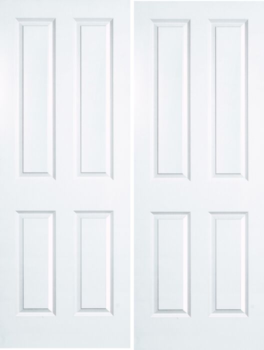 80" WG | Hollow Core 4 Panel Smooth Double Door