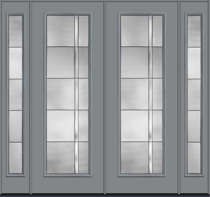 96 Axis Smooth Fiberglass Double Door,Sidelites , WBD Impact
