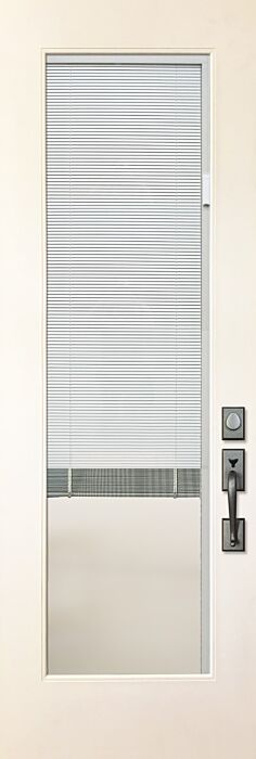 ValueSeries |96" Full Lite Smooth Flush Glazed with Blinds Single Door