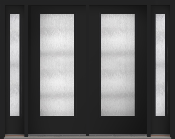 80 Chord Full Lite Smooth Fiberglass Double Door,Sidelites , WBD Impact