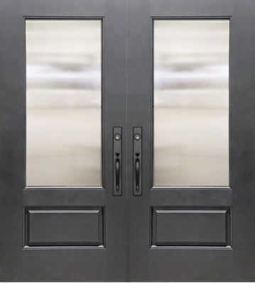 ValueSeries |36" x 80" 3/4 1 Lite Mahogany Flush Double Door