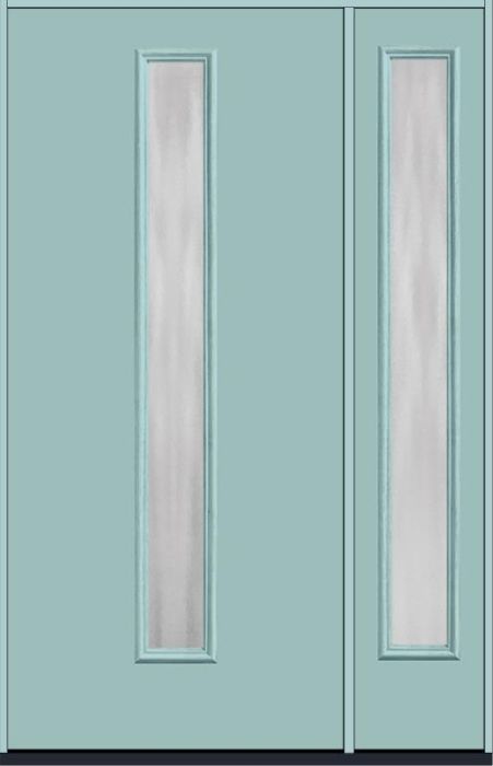 80 Chinchilla Modern Pulse Linea Centered Smooth Fiberglass Single Door,Sidelite , WBD Impact