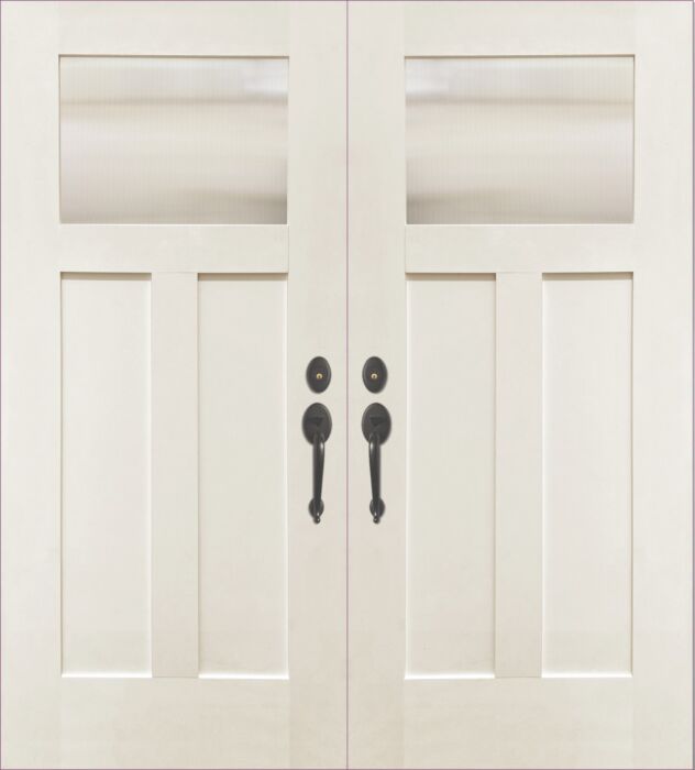 ValueSeries|80" Craftsman 1-lite Smooth Wide View Clear Glass Double Door