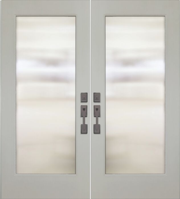 ValueSeries|80" Full Lite Smooth Flush Glazed Wide View Clear Glass Double Door