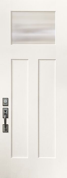 ValueSeries|96" Craftsman Shaker 1 Lite Smooth Wide View Clear Glass Single Door