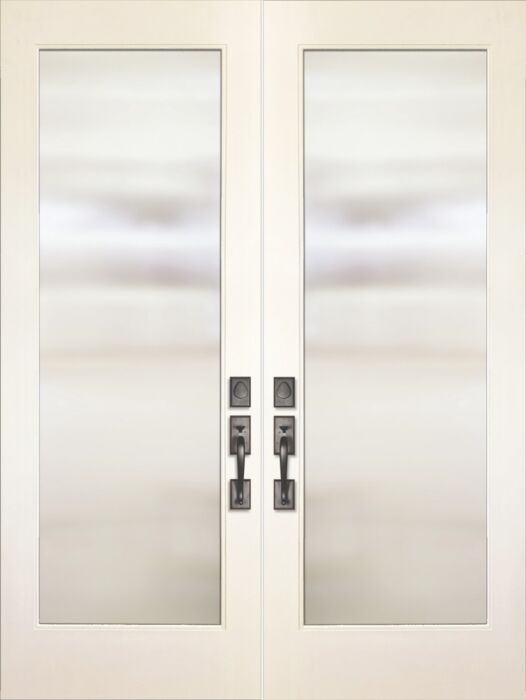 ValueSeries|96" Full Lite Smooth Flush Glazed Wide View Clear Glass Double Door