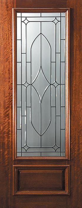 42" x 96" 3/4 Lite Bourbon Street Mahogany Door