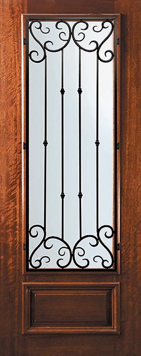 42" x 96" 3/4 Lite Valencia Mahogany Door