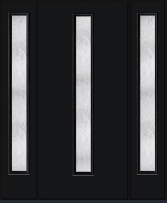 80 Chord Modern Pulse Linea Centered Smooth Fiberglass Single Door,Sidelites , WBD Impact