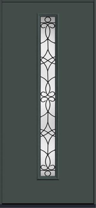 80 Salinas Modern Pulse Linea Centered Smooth Fiberglass Single Door , WBD Impact