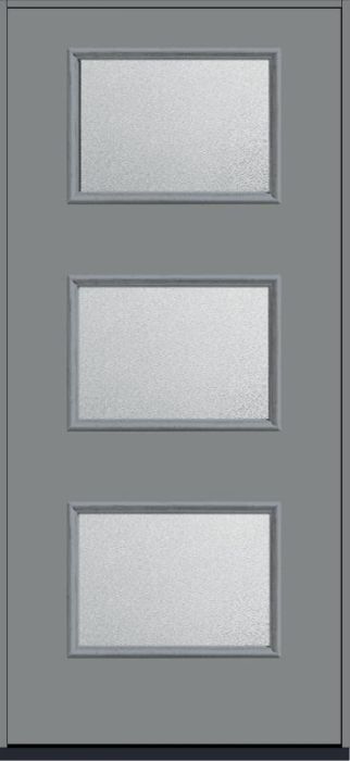 80 Granite Modern Pulse Ari 3-Lite Smooth Fiberglass Single Door , WBD Impact
