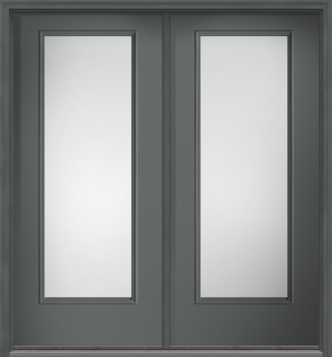 80 Low-E Full Lite Smooth Fiberglass Double Doors , WBD Impact