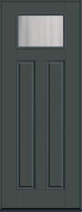 96 Chinchilla Craftsman Top View 2 Panel Smooth Fiberglass Single Door , WBD Impact