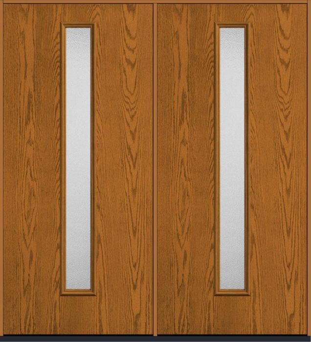 80 Granite Modern Pulse Linea Centered Smooth Fiberglass Double Doors , WBD Impact