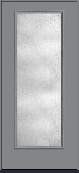80 Rainglass Full Lite Smooth Fiberglass Single Door , WBD Impact