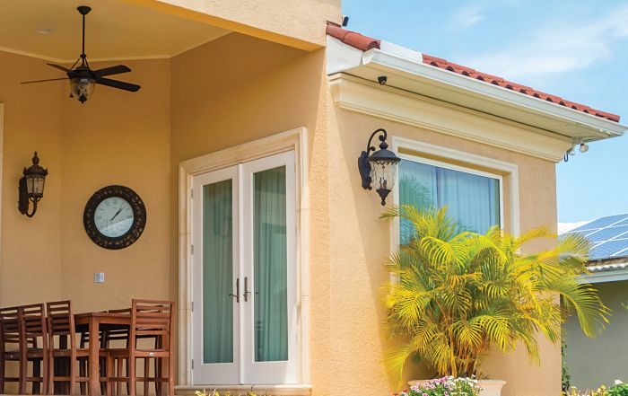 Low-e 96" Full Lite Fiberglass Double Door, Impact Rated