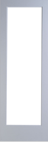 96 Primed 1 Lite French door Clear Glass Single Door