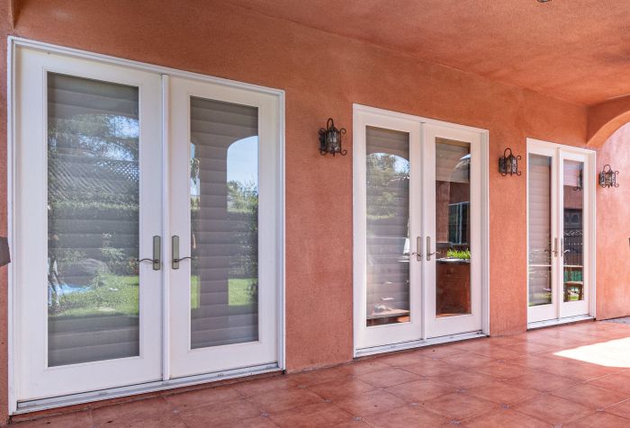 Low-e Full Lite Fiberglass Double Door, Impact Rated