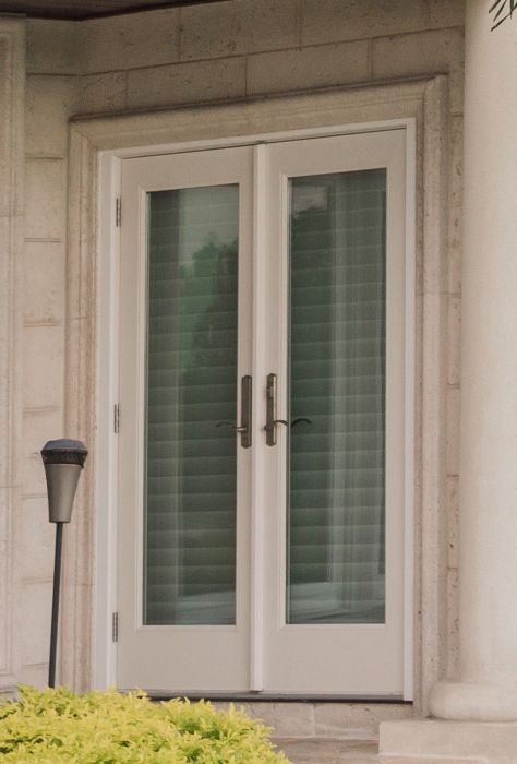 Mini Blind Full Lite Fiberglass Double Door