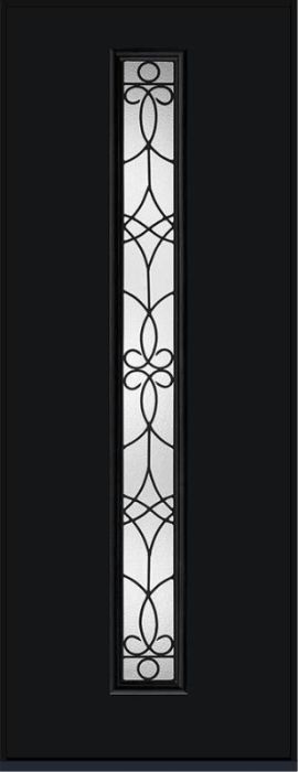96 Salinas Modern Pulse Linea Centered Smooth Fiberglass Single Door , WBD Impact