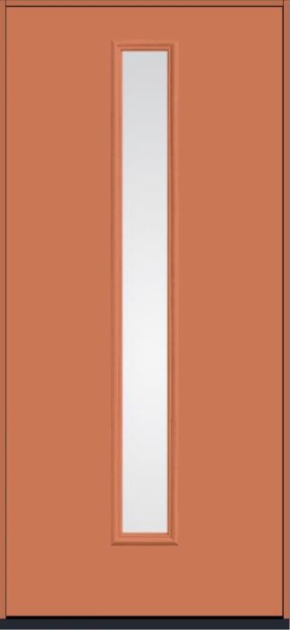 80 Low-E Modern Pulse Linea Centered Smooth Fiberglass Single Door , WBD Impact