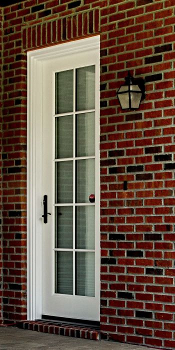 Low-e Full Lite, 10 Lite SDL Fiberglass Single Door, Impact Rated