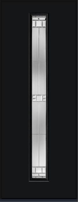 96 Saratoga Modern Pulse Linea Centered Smooth Fiberglass Single Door , WBD Impact