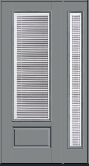 96 Low-E Raise/Tilt Smooth 3/4 Lite 1 Panel Fiberglass Single Door,Sidelite , WBD Impact
