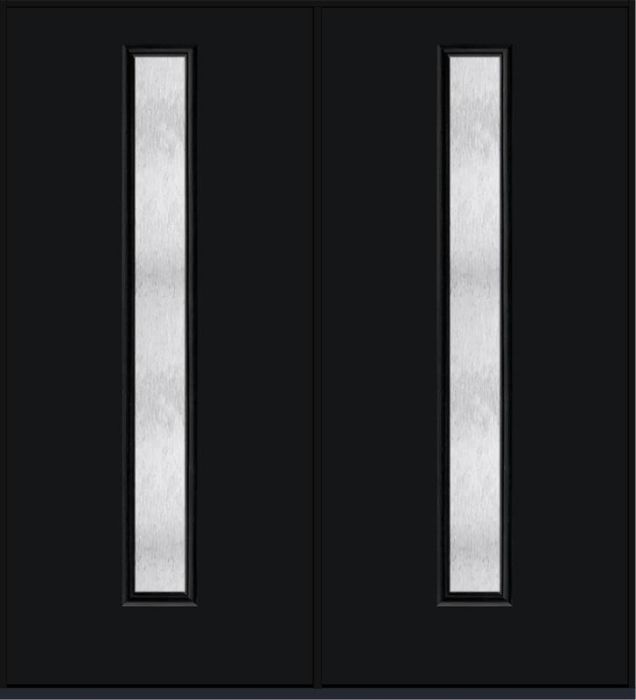80 Chord Modern Pulse Linea Centered Smooth Fiberglass Double Doors , WBD Impact
