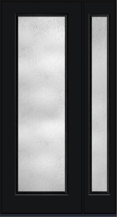 96 Rainglass Full Lite Smooth Fiberglass Single Door,Sidelite , WBD Impact