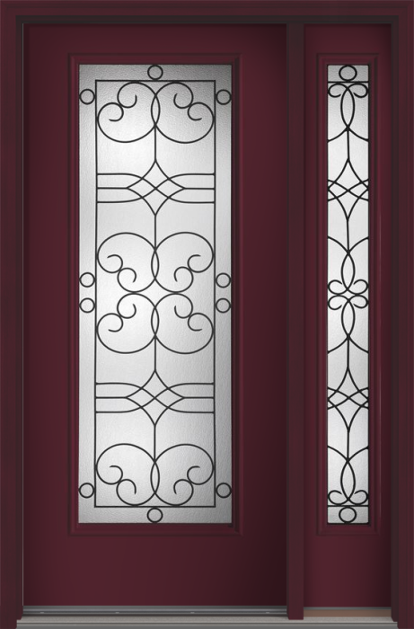 80 Salinas Full Lite Smooth Fiberglass Single Door,Sidelite , WBD Impact