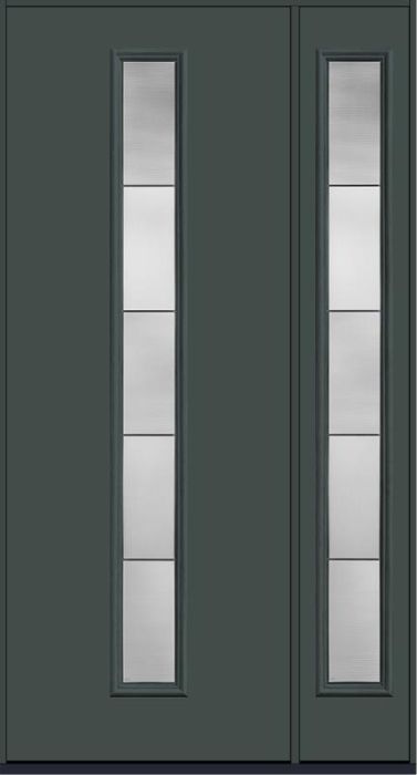 96 Axis Modern Pulse Linea Centered Smooth Fiberglass Single Door,Sidelite , WBD Impact