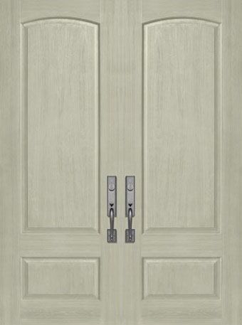 ValueSeries|36" x 96" 3/4 Mahogany Arch 2 Panel Camber Double Door