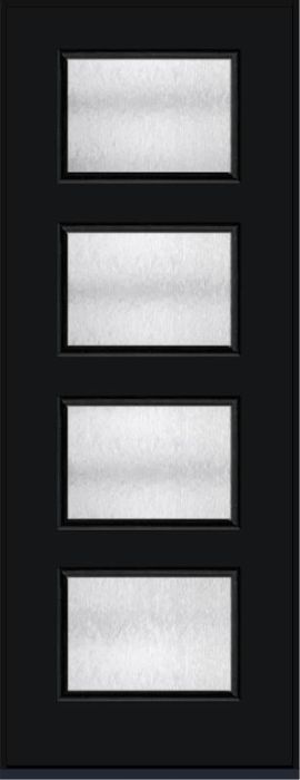 96 Chord Modern Pulse Ari 4-Lite Smooth Fiberglass Single Door , WBD Impact