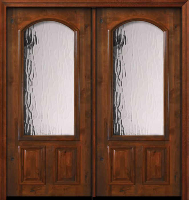36" x 80" Double Arch Lite Estancia Woodcraft Alder Door