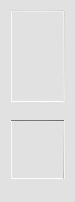 96" Primed 2 Panel Shaker Interior Door, 1-3/4 Thick, PRI84024