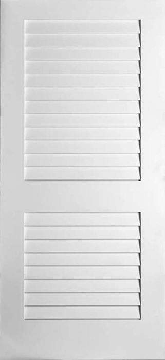 96" Primed Plantation Louver Interior Door, 1-3/8 Thick, PRI8730PLL