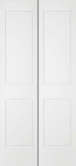80&quot; Primed 2 Raised Panel Ovolo Bifold 2 Door, 1-3/8 Thick, PRIOV22BF