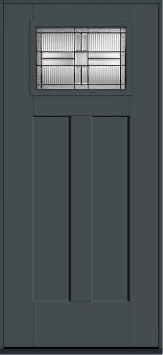 80 Saratoga Craftsman Top View 2 Panel Shaker Smooth Fiberglass Single Door , WBD Impact