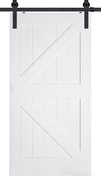 84" Primed Single Barn Door with K-Bar | 70PRI8402BK