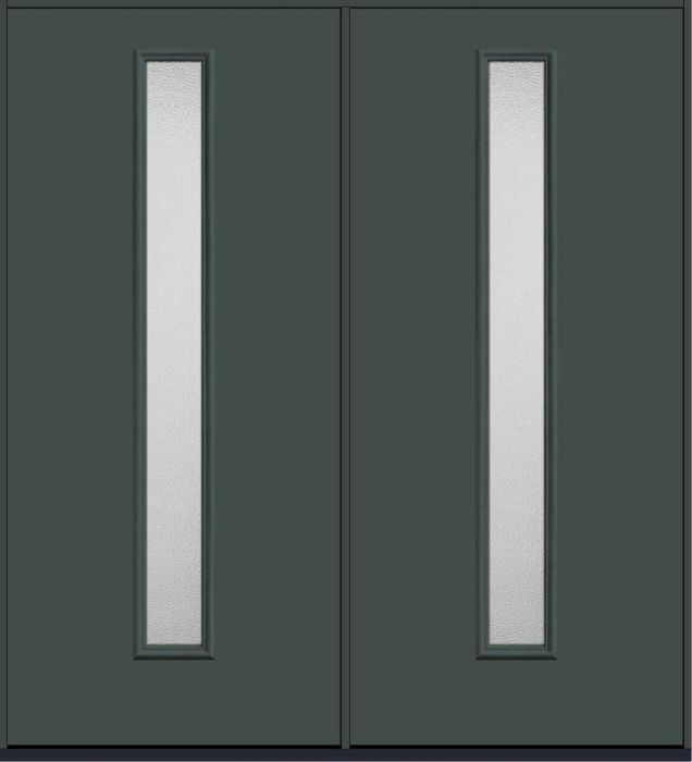 80 Granite Modern Pulse Linea Centered Smooth Fiberglass Double Doors , WBD Impact