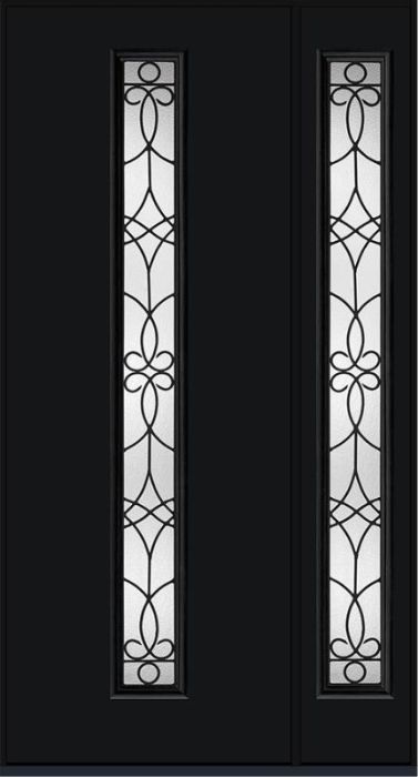96 Salinas Modern Pulse Linea Centered Smooth Fiberglass Single Door,Sidelite , WBD Impact