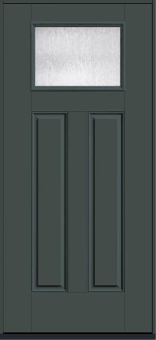 80 Chord Craftsman Top View 2 Panel Smooth Fiberglass Single Door , WBD Impact
