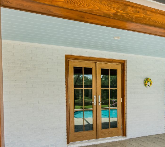 Low-e Full Lite, 10 Lite SDL Fiberglass Double Door
